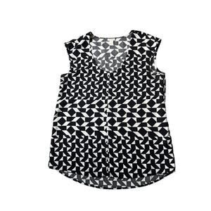 J. Crew Women Tops Size  6 Black Geometric Design